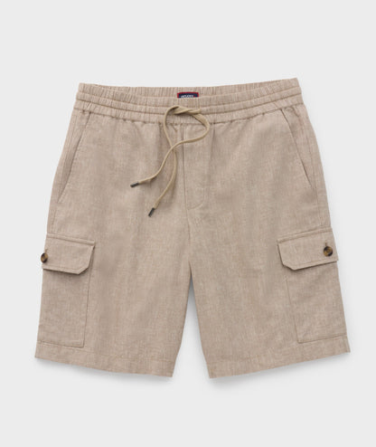 Linen-Cotton Utility Shorts